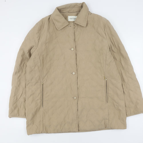 Eastex Women's Beige Quilted Coat - Size 18, Casual