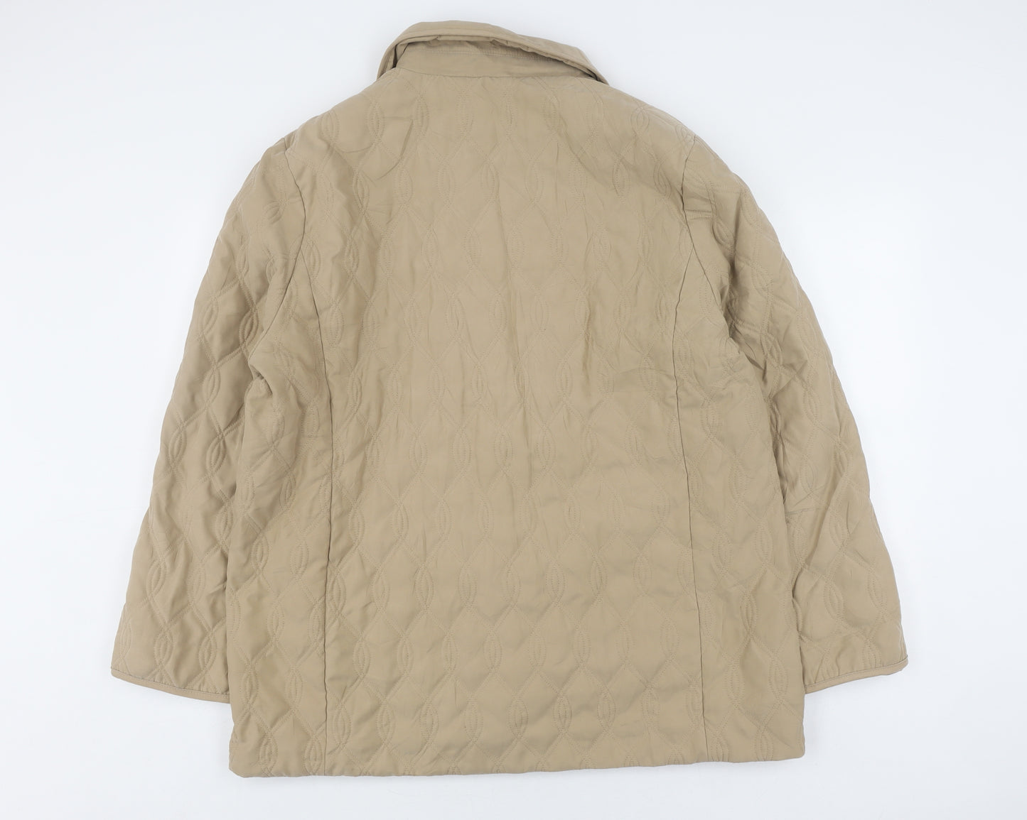 Eastex Women's Beige Quilted Coat - Size 18, Casual