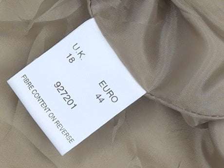 Eastex Women's Beige Quilted Coat - Size 18, Casual