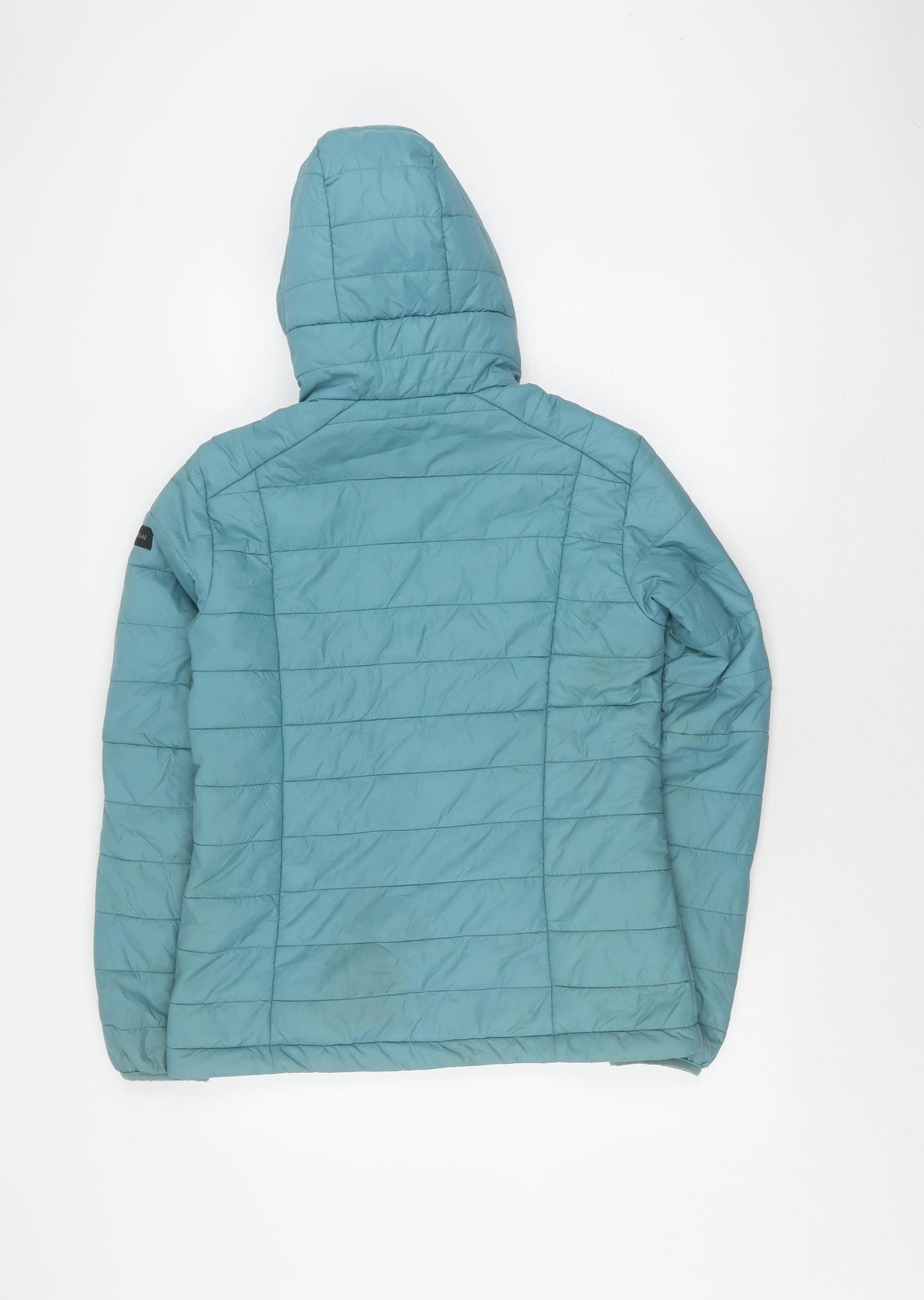 Decathlon Women's Blue Puffer Jacket-Mid-Length Hooded