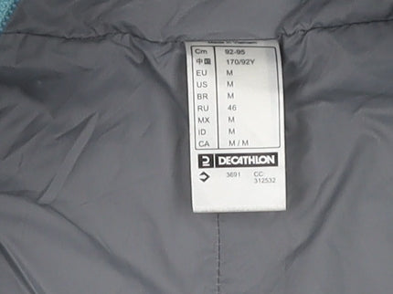 Decathlon Women's Blue Puffer Jacket-Mid-Length Hooded