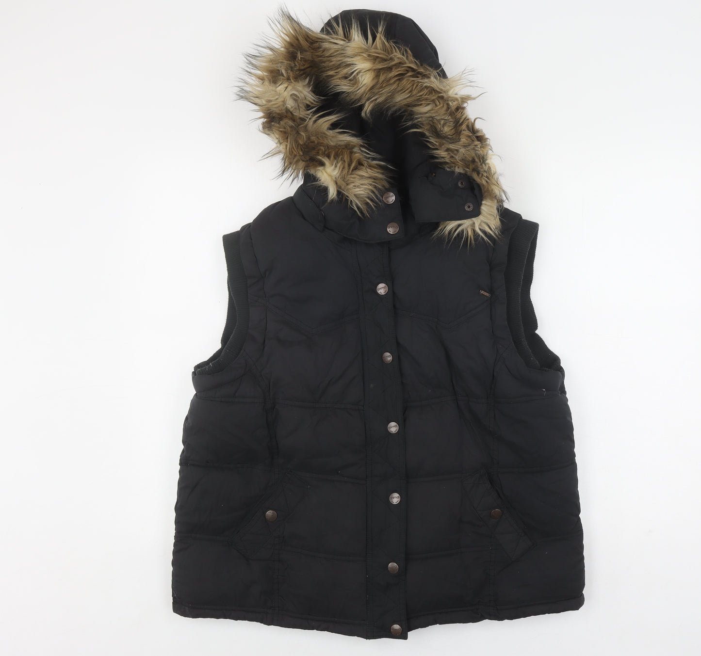 Animal Women's Black Puffer Waistcoat Size 16