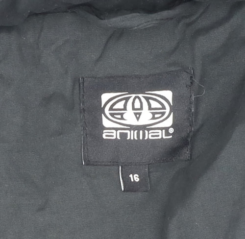 Animal Women's Black Puffer Waistcoat Size 16