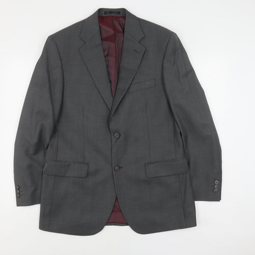 hasp Black Label Men's Grey Blazer 40R Classic Fit Jacket