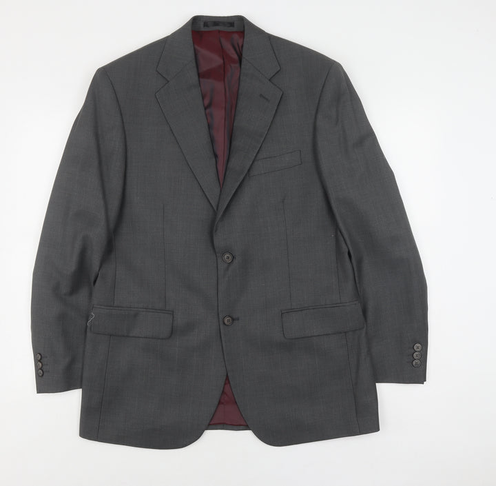 hasp Black Label Men's Grey Blazer 40R Classic Fit Jacket