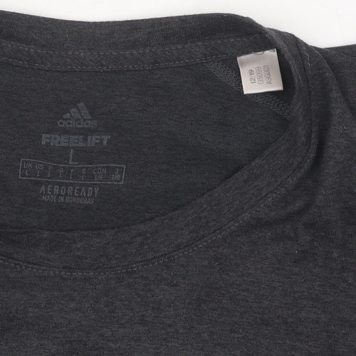Adidas Men's Black Freelift T-Shirt L Gym Wear
