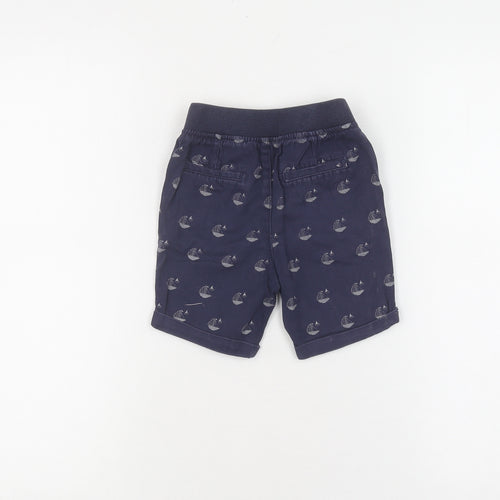 M&Co Unisex Toddler Blue Cotton Shorts 18-24 Months Nautical