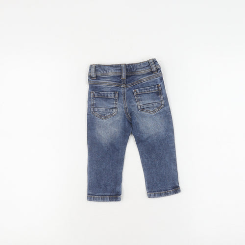 Marks and Spencer Blue Unisex Baby Jeans - 9-12 Months