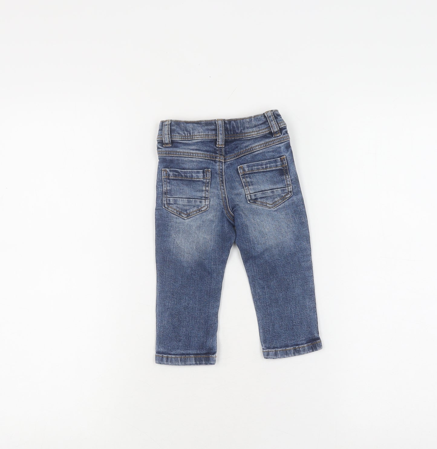 Marks and Spencer Blue Unisex Baby Jeans - 9-12 Months
