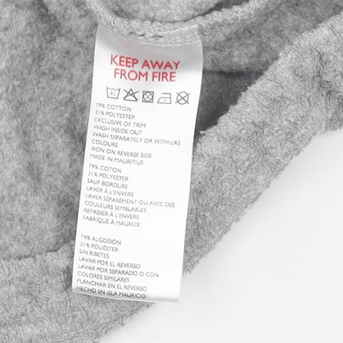 Urban Unisex Grey Fleece Sweatshirt M Zip Casual