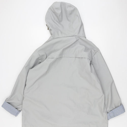 Lighthouse Women's Grey Raincoat, Size 20, Hooded, Zip