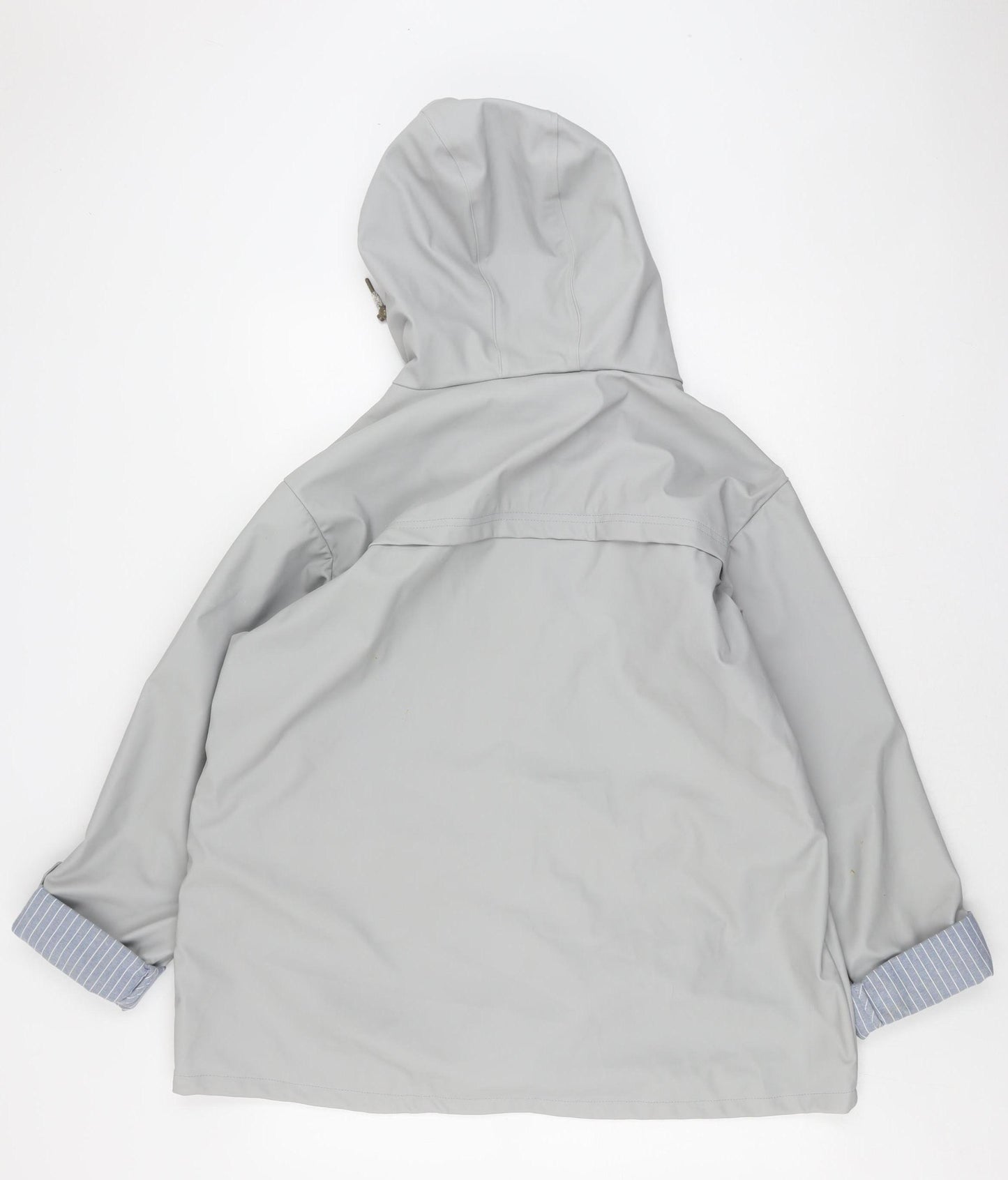 Lighthouse Women's Grey Raincoat, Size 20, Hooded, Zip