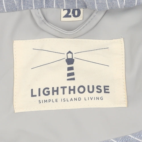 Lighthouse Women's Grey Raincoat, Size 20, Hooded, Zip