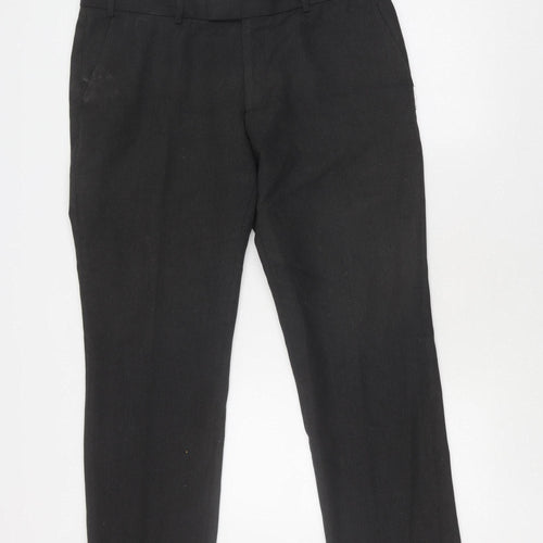Burton Men's Black 38 Trousers Polyester Viscose