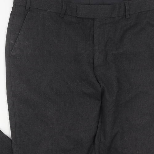 Burton Men's Black 38 Trousers Polyester Viscose
