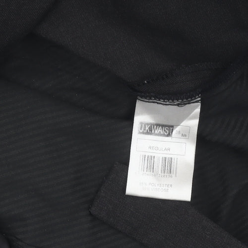 Burton Men's Black 38 Trousers Polyester Viscose