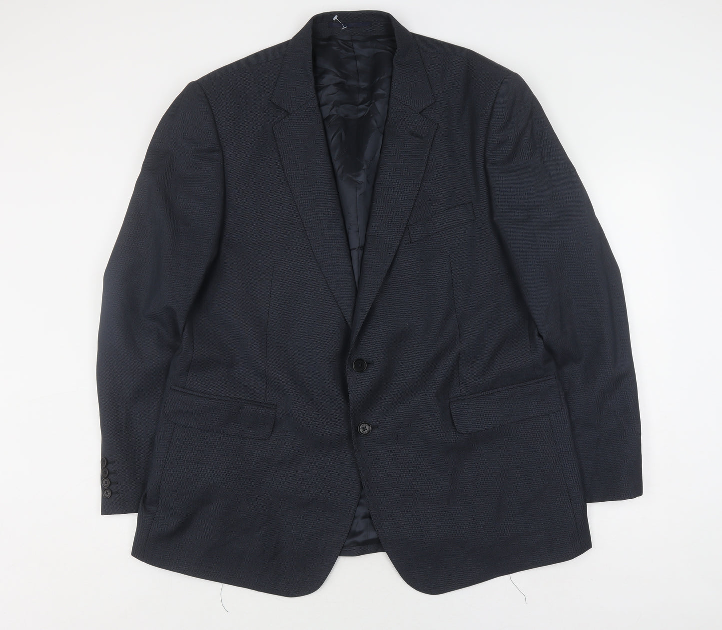 Jaeger Men's Blue Single-Breasted Blazer 48R