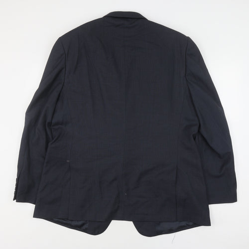 Jaeger Men's Blue Single-Breasted Blazer 48R