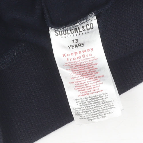 SoulCal & Co Girls Black Full Zip Hoodie 13 Years