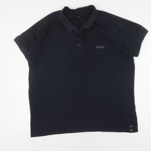 883 Police Men's Black XL Polo Shirt - Short Sleeve, Logo