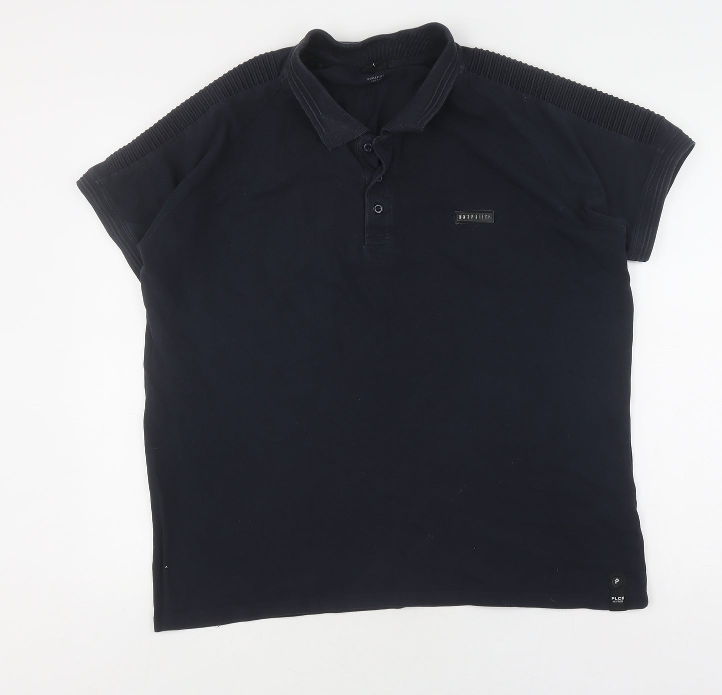 883 Police Men's Black XL Polo Shirt - Short Sleeve, Logo