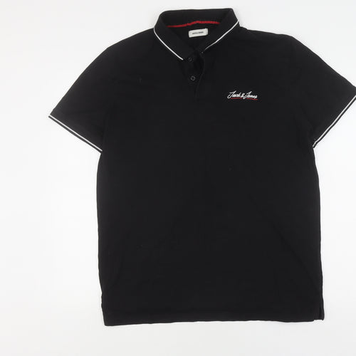Jack & Jones Men's Black XL Polo Shirt