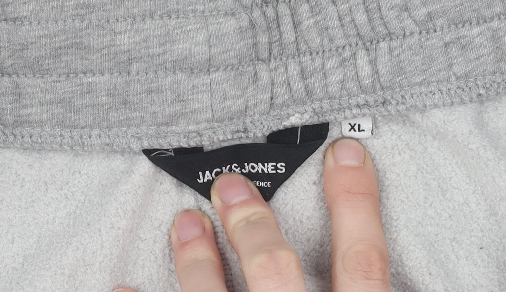 JACK & JONES Men’s Grey Sweat Shorts XL Casual Comfy