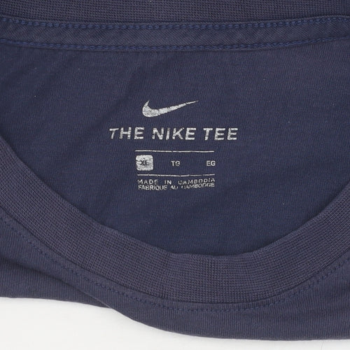 Nike Men's Blue Crew Neck T-Shirt L
