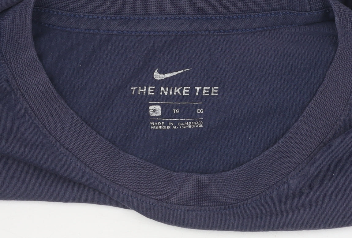 Nike Men's Blue Crew Neck T-Shirt L