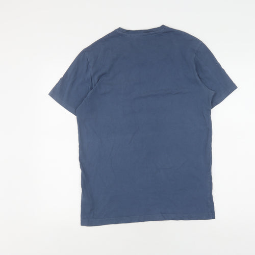 Penguin Men's Blue Crew Neck T-Shirt - Size M