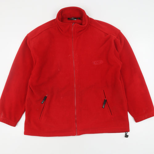 Geeb Women's Red Fleece Jacket Size 14 Casual Wear