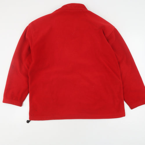 Geeb Women's Red Fleece Jacket Size 14 Casual Wear