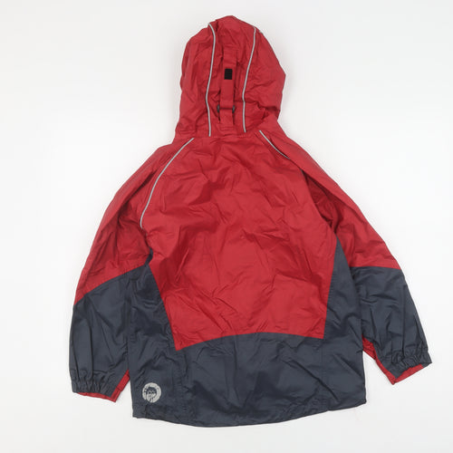 Spotty Otter Boys Red Parka Coat, Size 9-10 Years