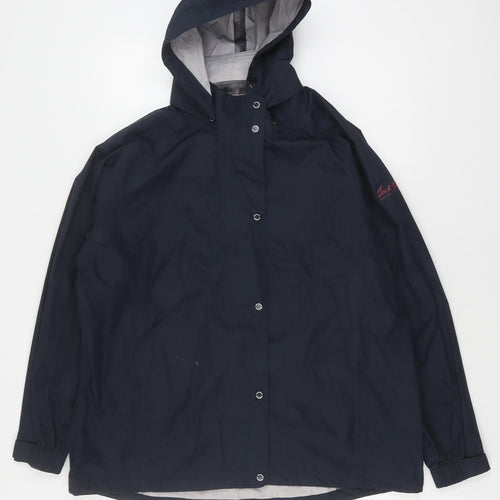 Jack Murphy Women's Black Hooded Rain Coat, Size 18