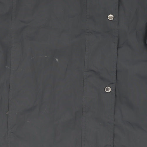 Jack Murphy Women's Black Hooded Rain Coat, Size 18