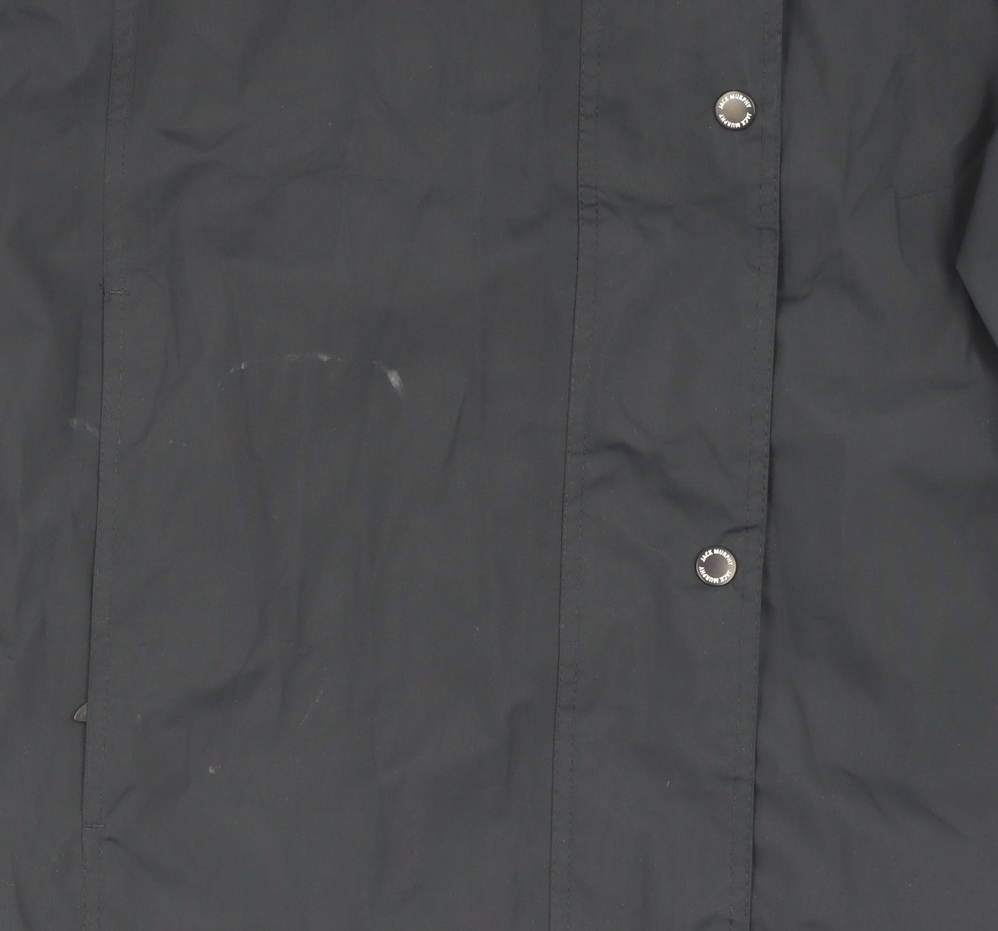 Jack Murphy Women's Black Hooded Rain Coat, Size 18