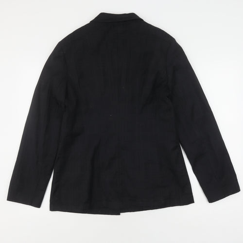 Next Women's Black Jacket Size 14 Regular Fit