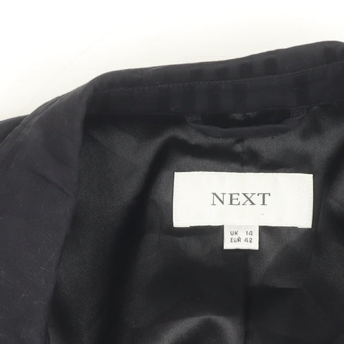 Next Women's Black Jacket Size 14 Regular Fit