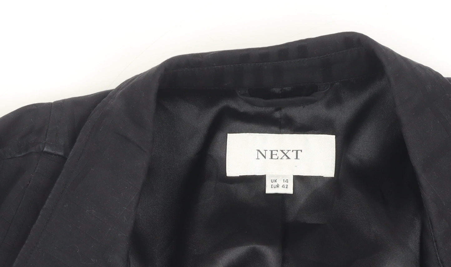 Next Women's Black Jacket Size 14 Regular Fit