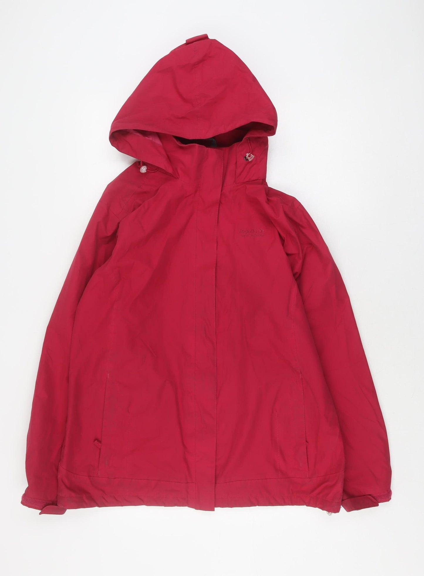 Regatta Women's Red Waterproof Hooded Rain Coat Size 14
