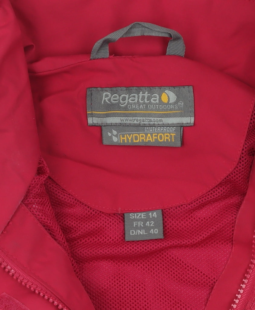 Regatta Women's Red Waterproof Hooded Rain Coat Size 14