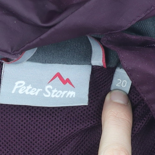 Peter Storm Women's Purple Parka Jacket Size 20 Waterproof