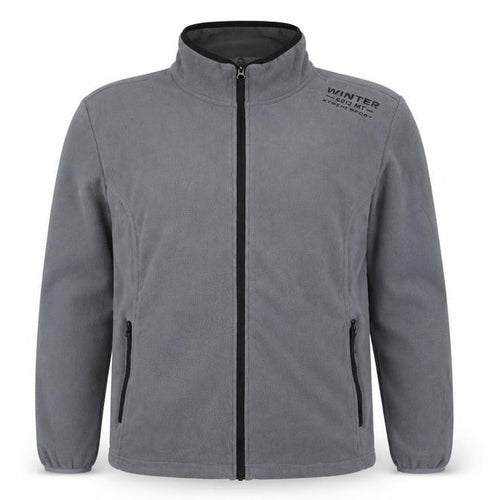 Atlas For Men Grey XL Fleece Jacket - Outdoor Winter Essential