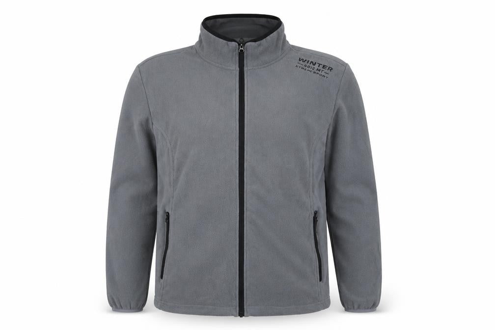 Atlas For Men Grey XL Fleece Jacket - Outdoor Winter Essential