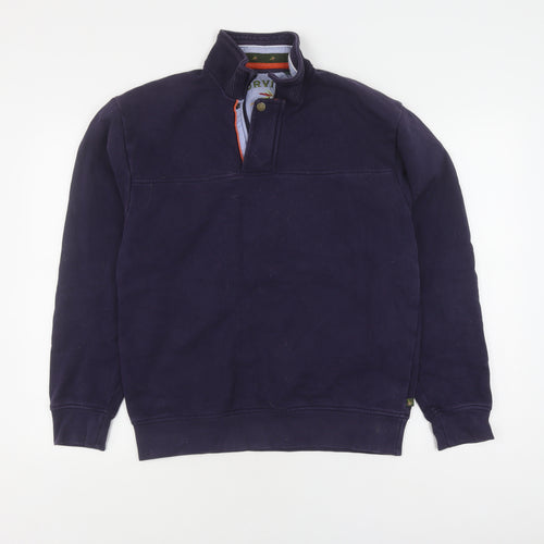 Orvis Mens Blue Pullover Sweatshirt S - Stylish & Comfortable