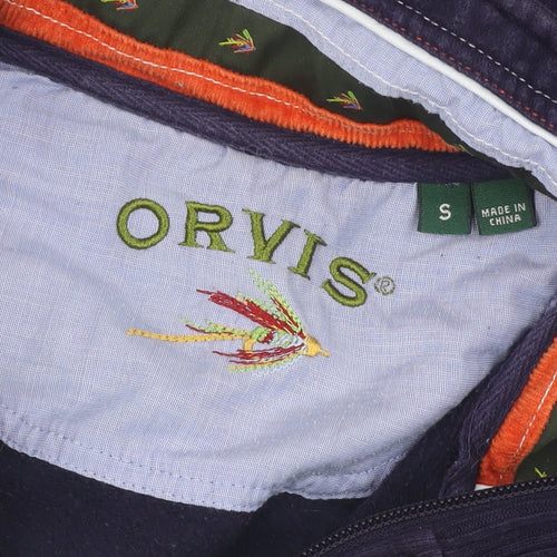 Orvis Mens Blue Pullover Sweatshirt S - Stylish & Comfortable
