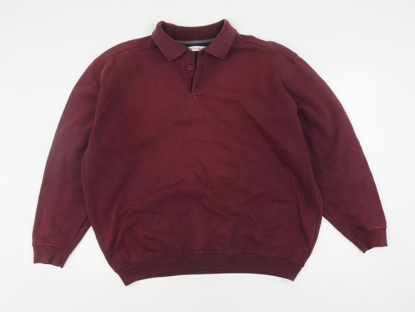 EWM Pure Classics Men's XL Purple Long Sleeve Polo