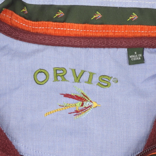 Orvis Men's Red Pullover Sweatshirt, Size S, Mock Neck