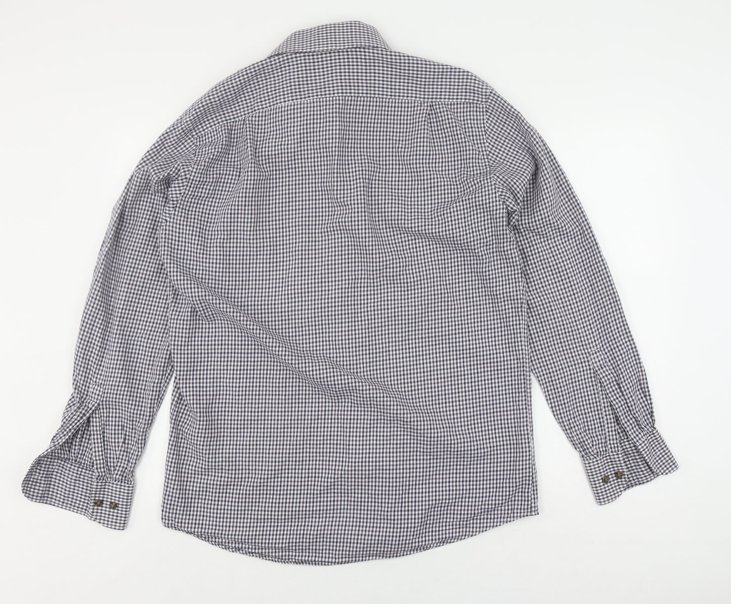 Marks and Spencer Men's Check Shirt 39in Multicoloured