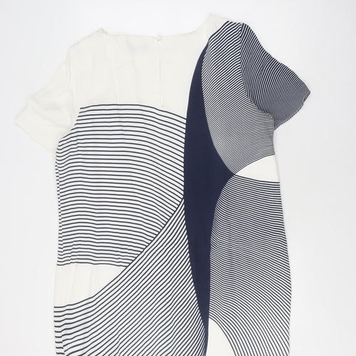 Jasper Conran Women's Ivory Striped Shift Dress Size 18
